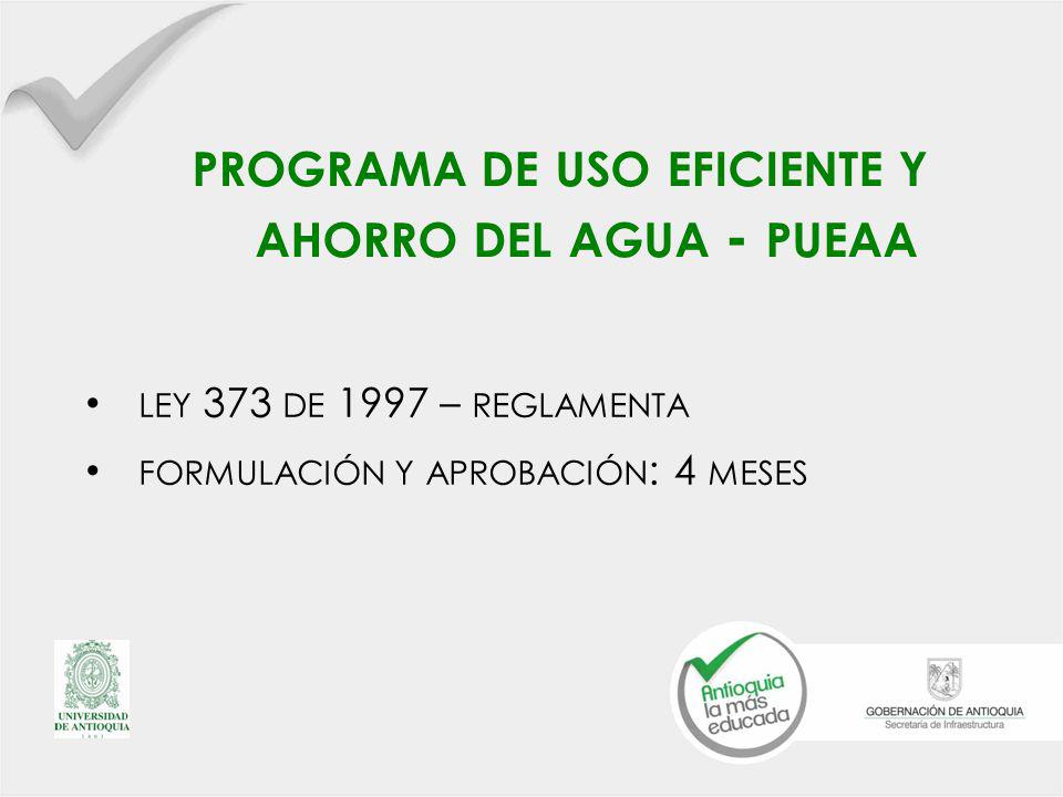 programa de uso eficiente y ahorro del agua - pueaa