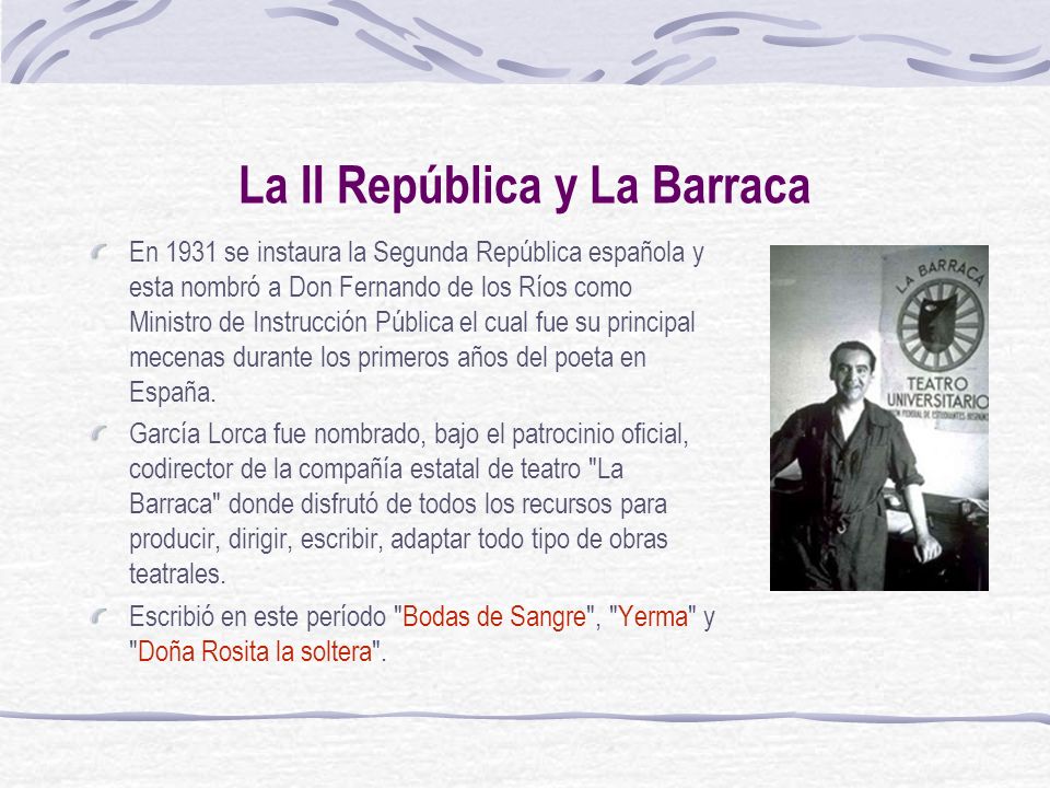 La II República y La Barraca
