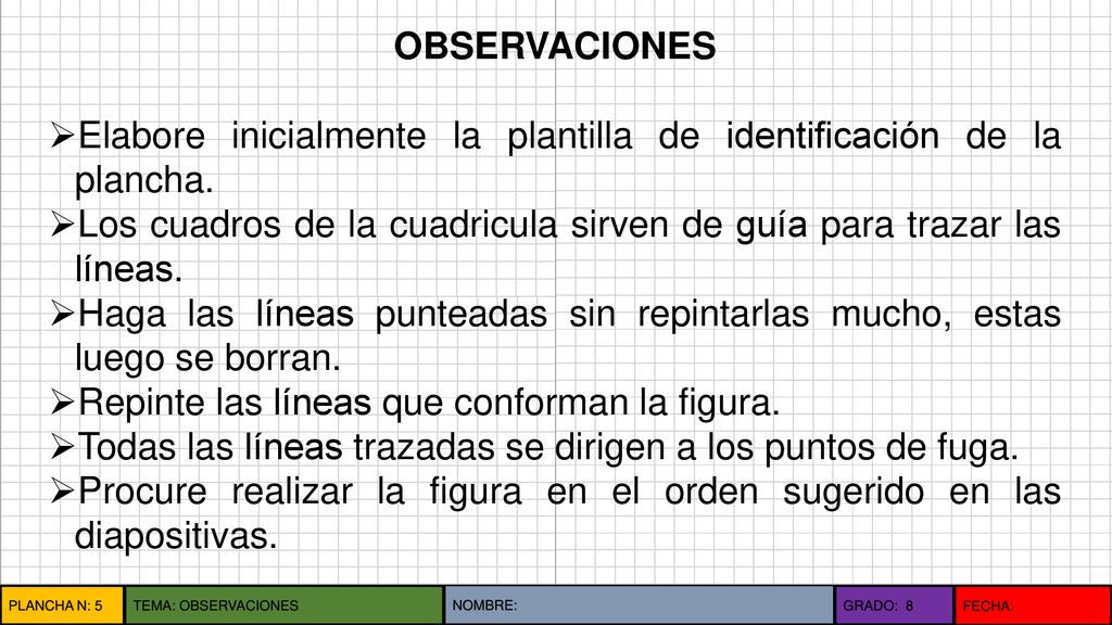 Elabore inicialmente la plantilla de identificación de la plancha.