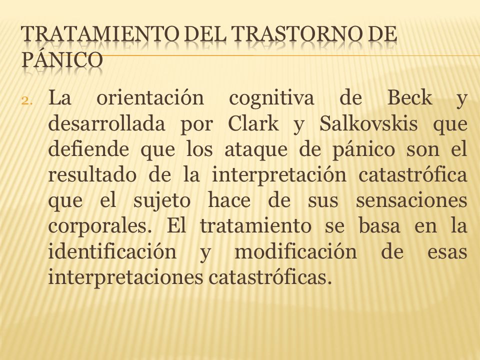 Tratamiento del trastorno de pánico