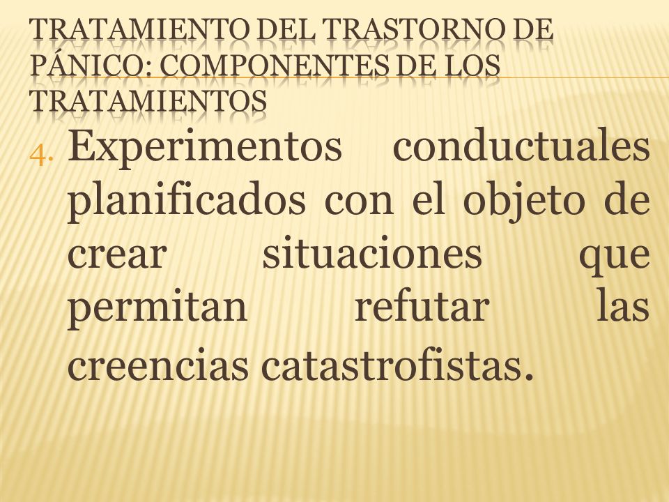 Tratamiento del trastorno de pánico: componentes de los tratamientos