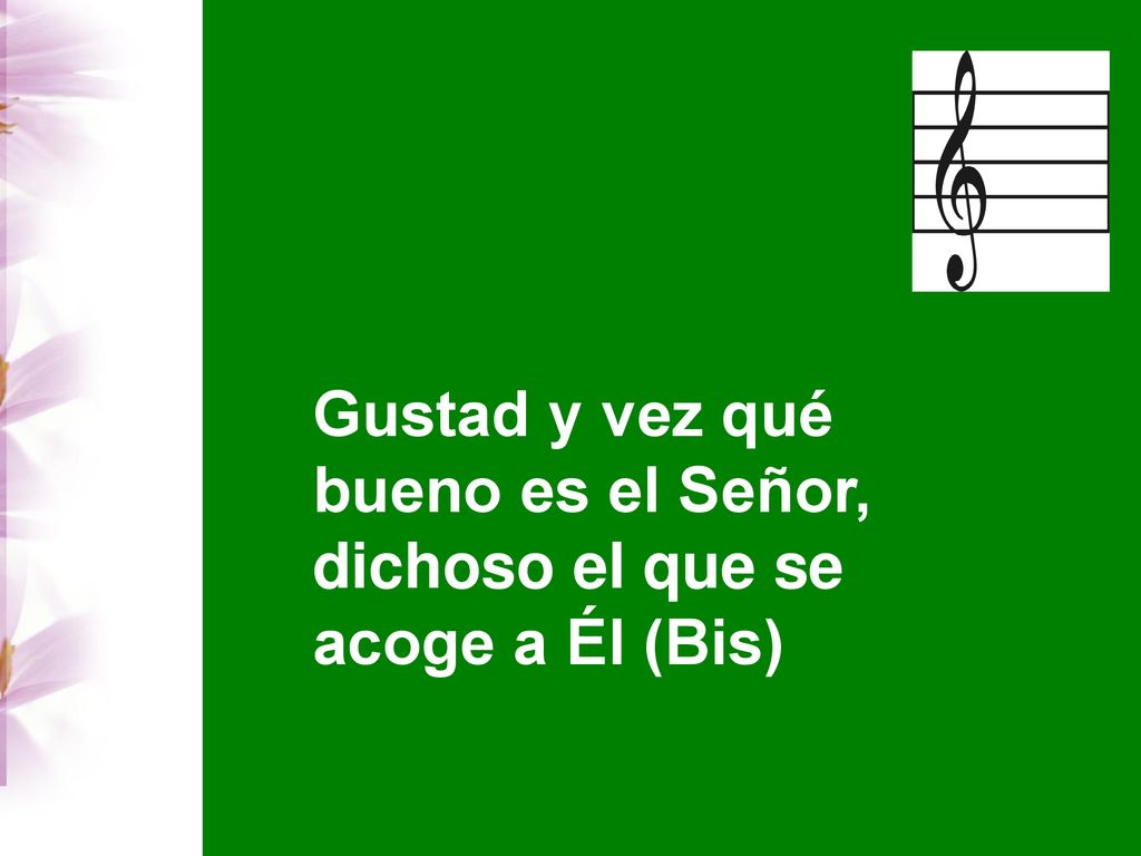 Gustad y vez qué bueno es el Señor, dichoso el que se acoge a Él (Bis)