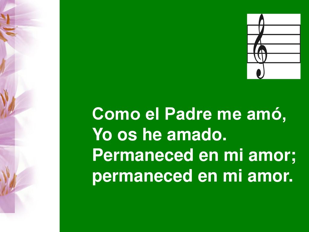 Como el Padre me amó, Yo os he amado. Permaneced en mi amor; permaneced en mi amor.