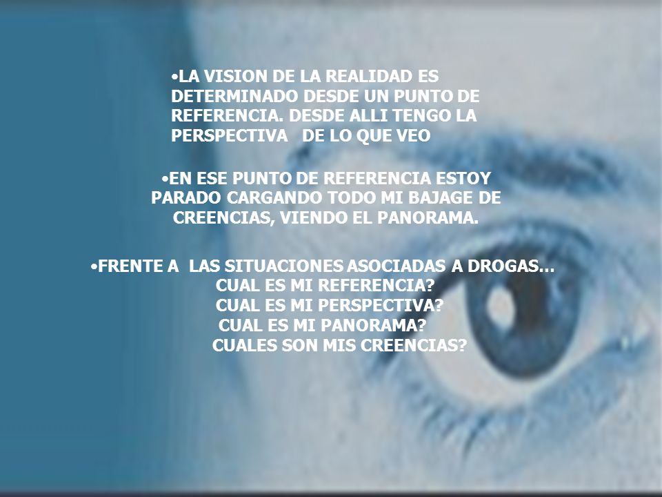 FRENTE A LAS SITUACIONES ASOCIADAS A DROGAS… CUALES SON MIS CREENCIAS