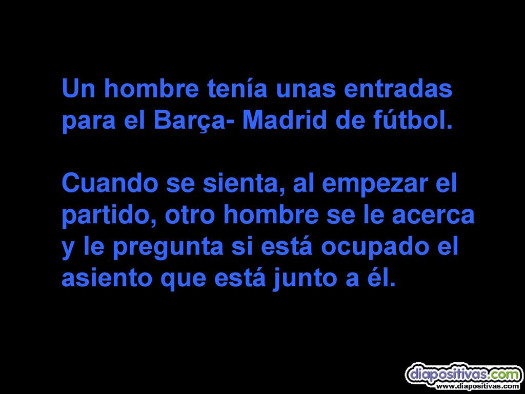 Un hombre tenía unas entradas para el Barça- Madrid de fútbol