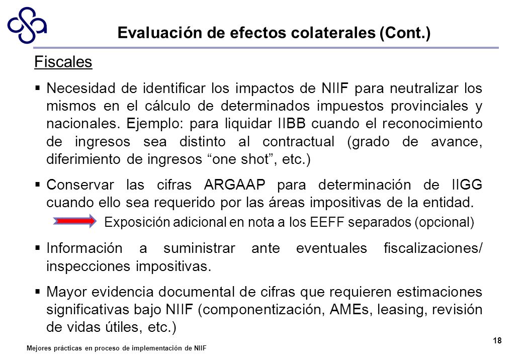 Evaluación de efectos colaterales (Cont.)