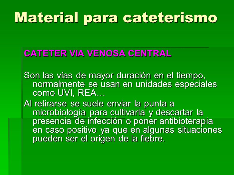 Material para cateterismo