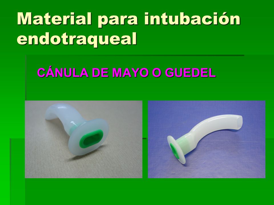Material para intubación endotraqueal