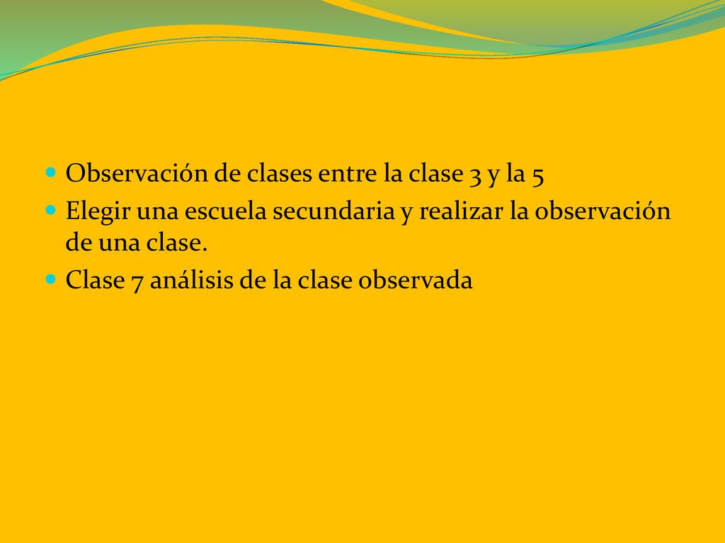 Observación de clases entre la clase 3 y la 5