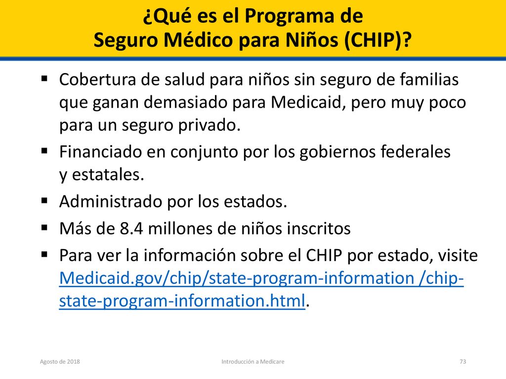 ¿Qué es el Programa de Seguro Médico para Niños (CHIP)
