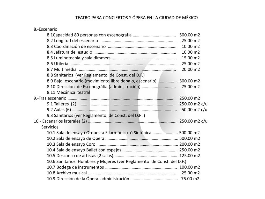 TEATRO PARA CONCIERTOS Y ÓPERA EN LA CIUDAD DE MÉXICO