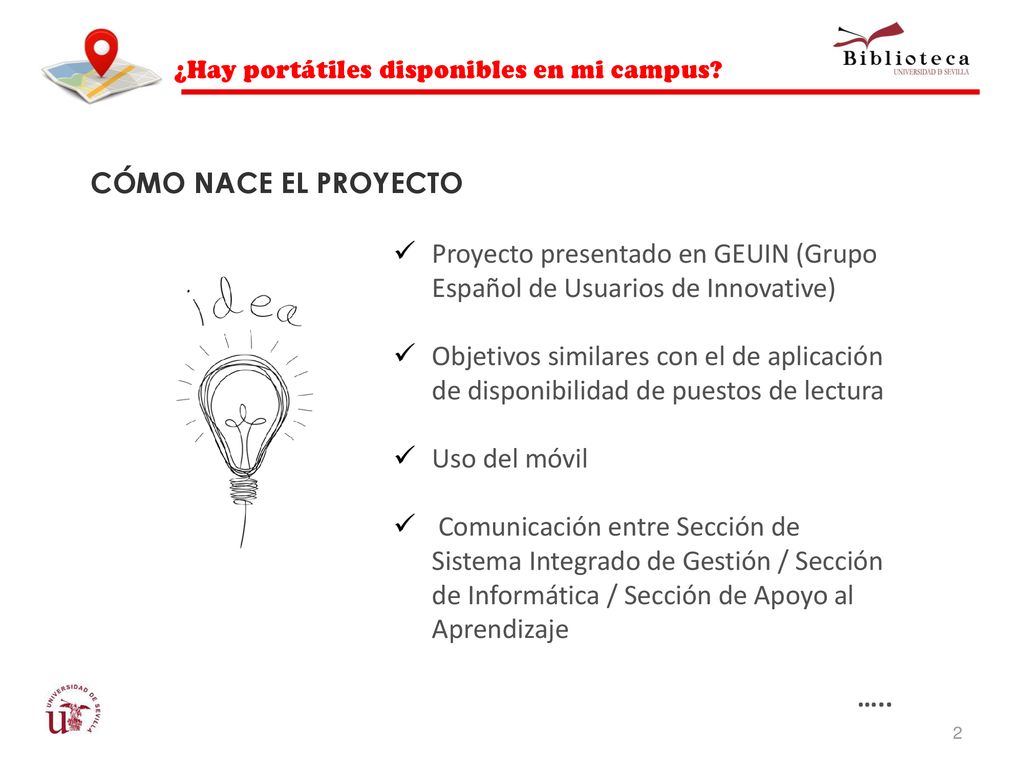 Proyecto presentado en GEUIN (Grupo Español de Usuarios de Innovative)