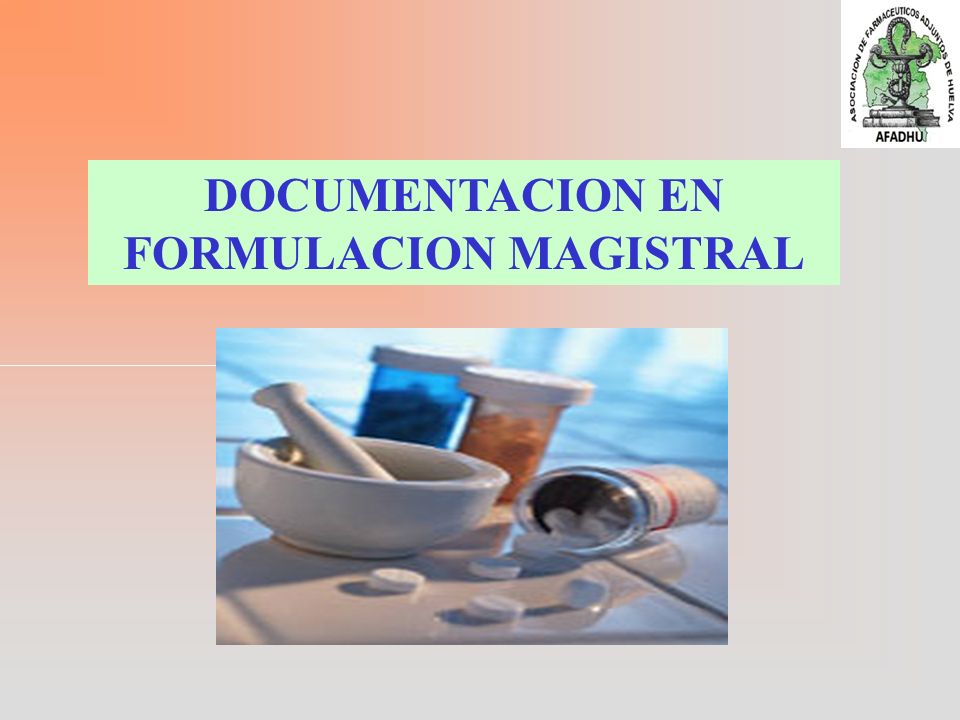 DOCUMENTACION EN FORMULACION MAGISTRAL