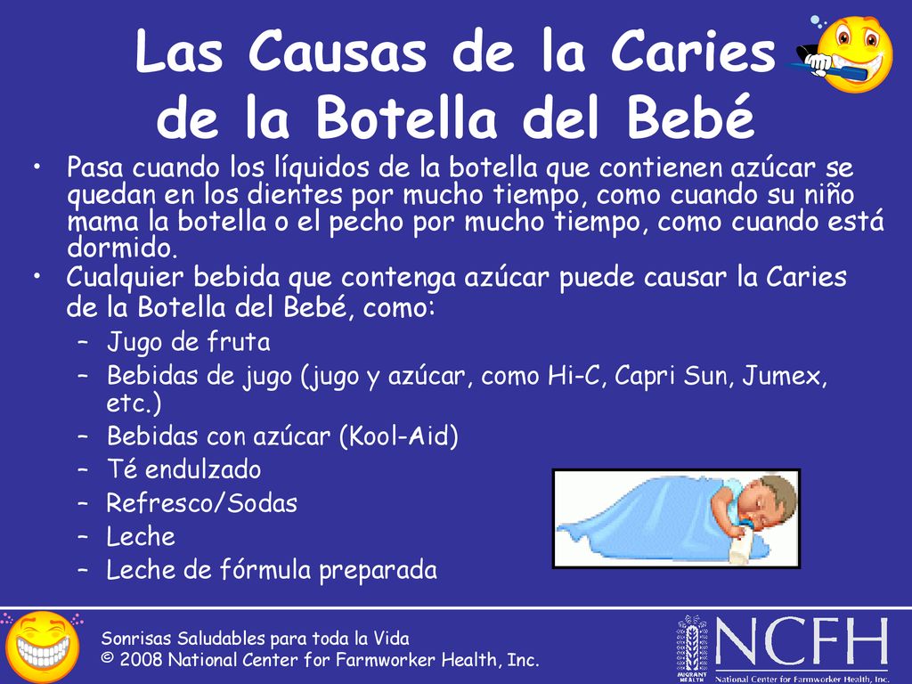 Las Causas de la Caries de la Botella del Bebé