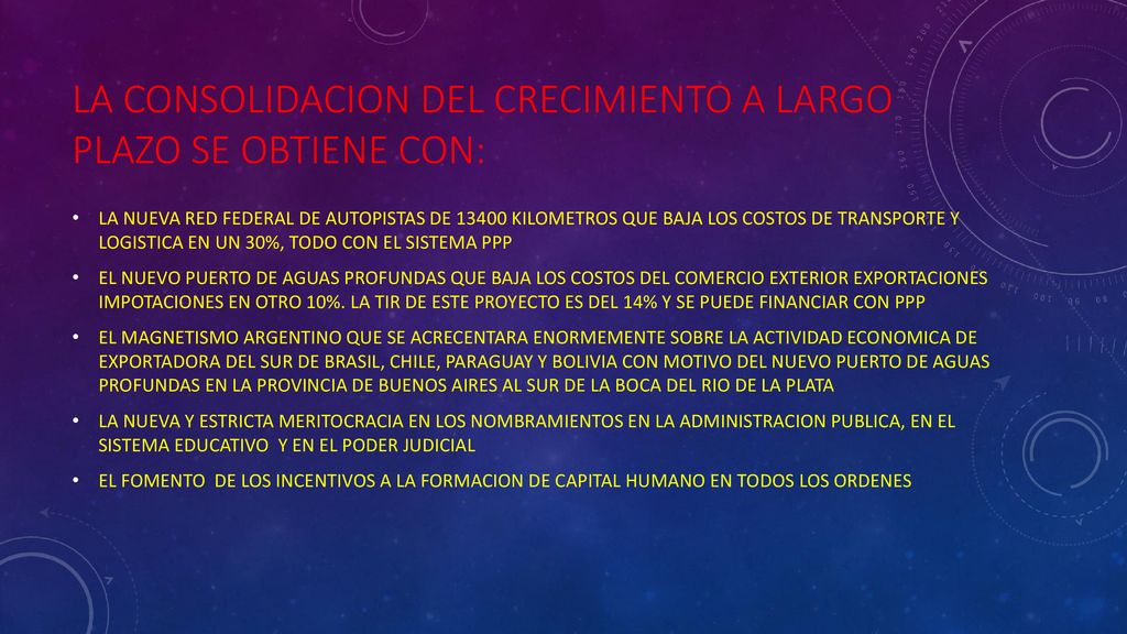 LA CONSOLIDACION DEL CRECIMIENTO A LARGO PLAZO SE OBTIENE CON: