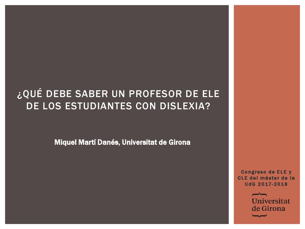 ¿Qué debe saber un profesor de ELE de los estudiantes con dislexia
