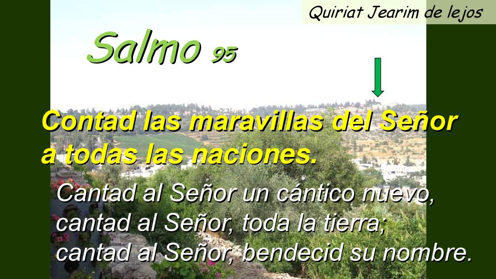 Salmo 95 Contad las maravillas del Señor a todas las naciones.