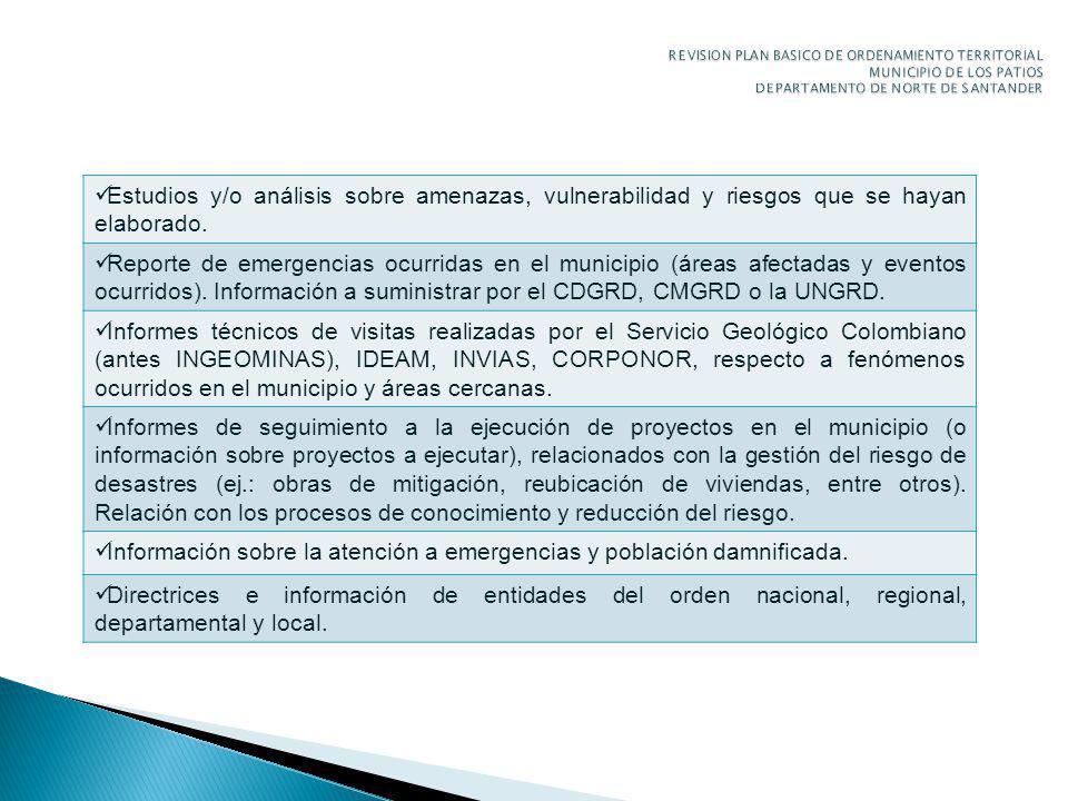 Información sobre la atención a emergencias y población damnificada.