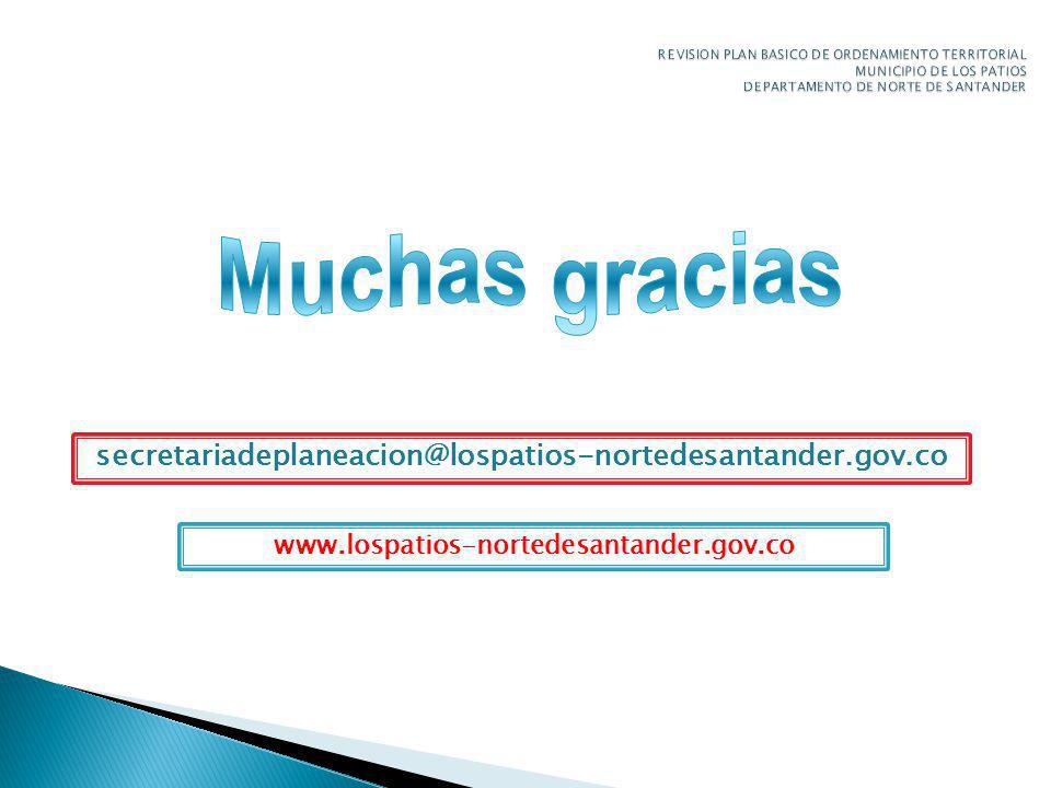 REVISION PLAN BASICO DE ORDENAMIENTO TERRITORIAL MUNICIPIO DE LOS PATIOS DEPARTAMENTO DE NORTE DE SANTANDER