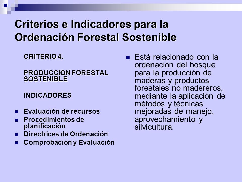 Criterios e Indicadores para la Ordenación Forestal Sostenible