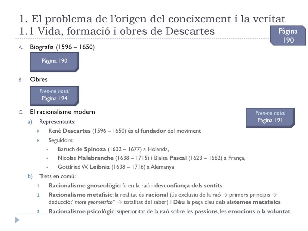 1. El problema de l’origen del coneixement i la veritat 1