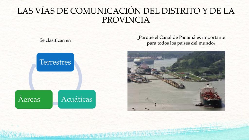 LAS VÍAS DE COMUNICACIÓN DEL DISTRITO Y DE LA PROVINCIA