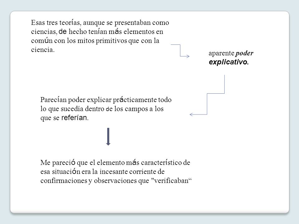 Esas tres teorías, aunque se presentaban como ciencias, de hecho tenían más elementos en común con los mitos primitivos que con la ciencia.