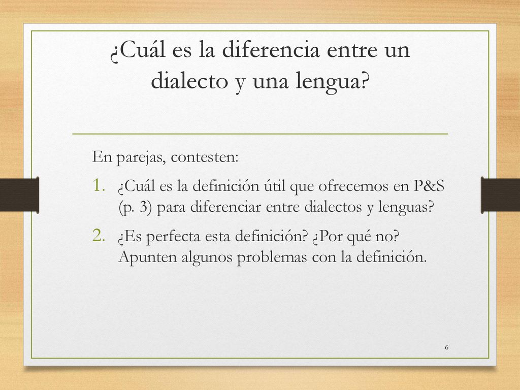 ¿Cuál es la diferencia entre un dialecto y una lengua