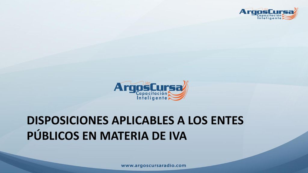 Disposiciones aplicables a los entes públicos en materia de iva