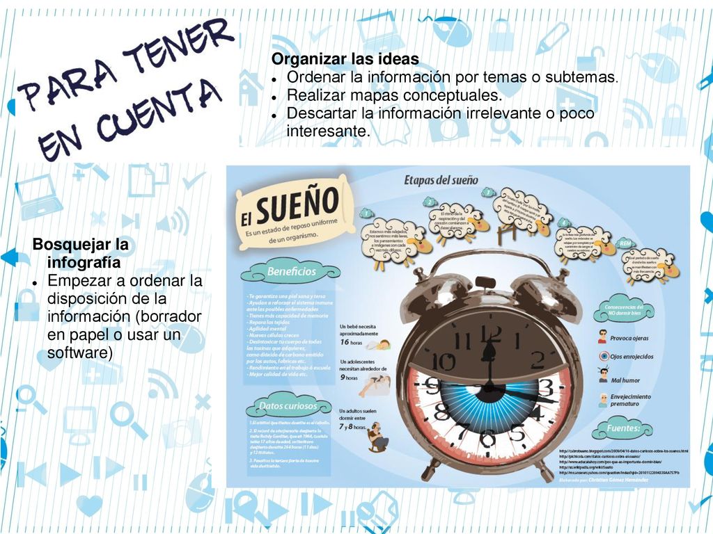 Organizar las ideas Ordenar la información por temas o subtemas. Realizar mapas conceptuales.