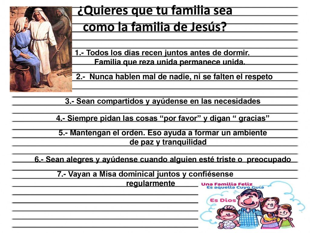¿Quieres que tu familia sea como la familia de Jesús