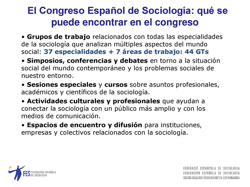 El Congreso Español de Sociología: qué se puede encontrar en el congreso
