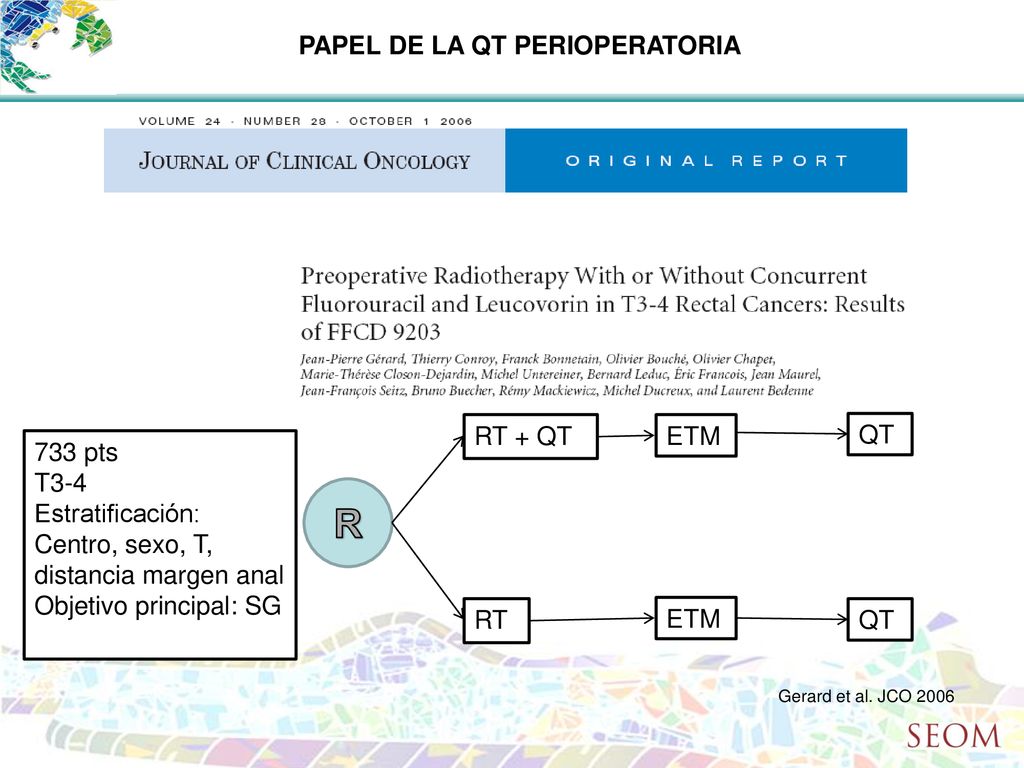 R PAPEL DE LA QT PERIOPERATORIA RT + QT ETM QT 733 pts T3-4