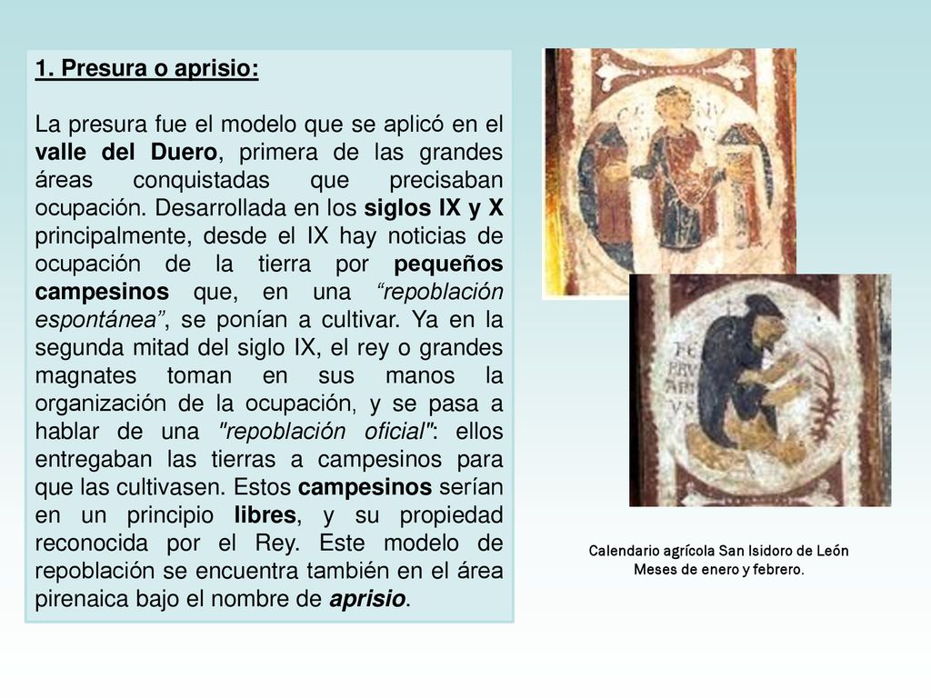 Calendario agrícola San Isidoro de León Meses de enero y febrero.