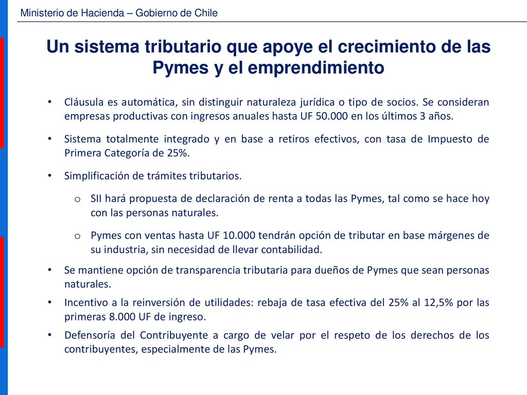 Un sistema tributario que apoye el crecimiento de las Pymes y el emprendimiento