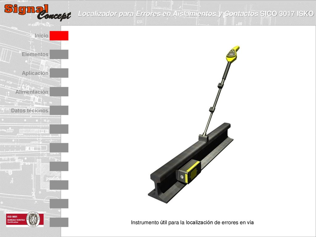 Instrumento útil para la localización de errores en vía