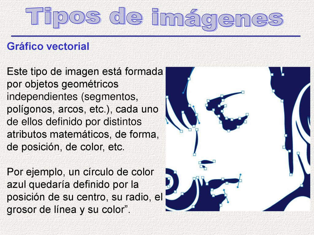 Tipos de imágenes Gráfico vectorial