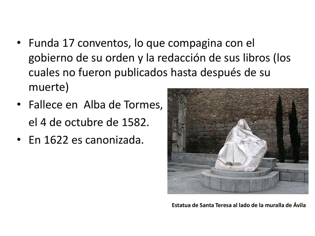 Fallece en Alba de Tormes, el 4 de octubre de