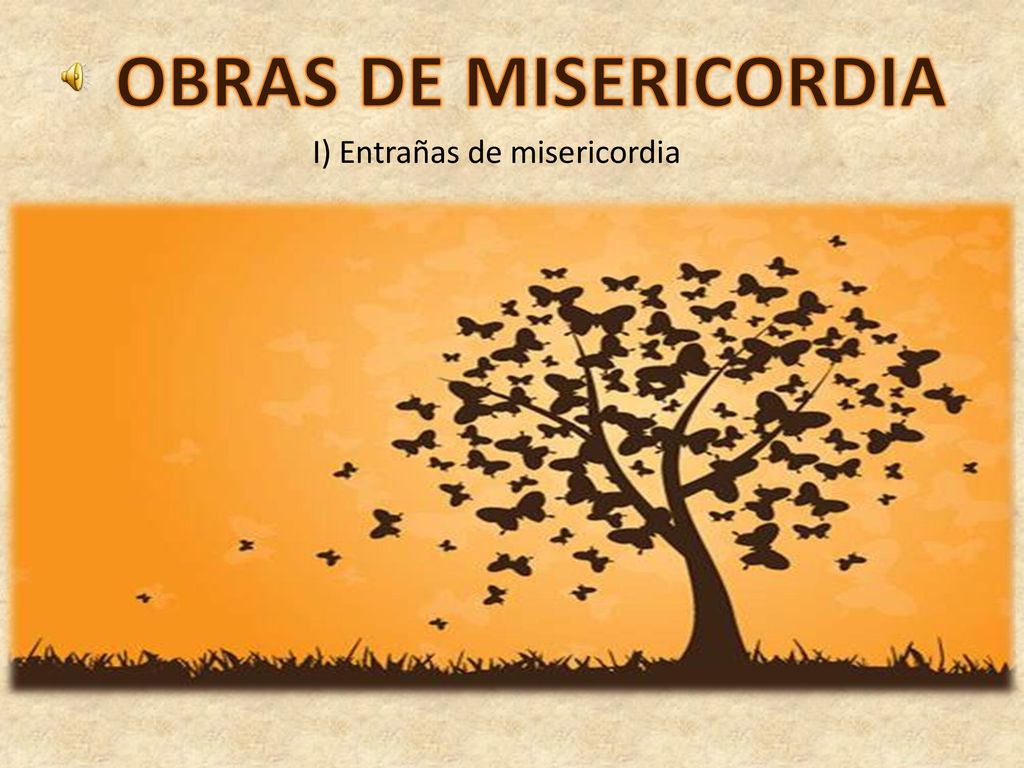 OBRAS DE MISERICORDIA I) Entrañas de misericordia