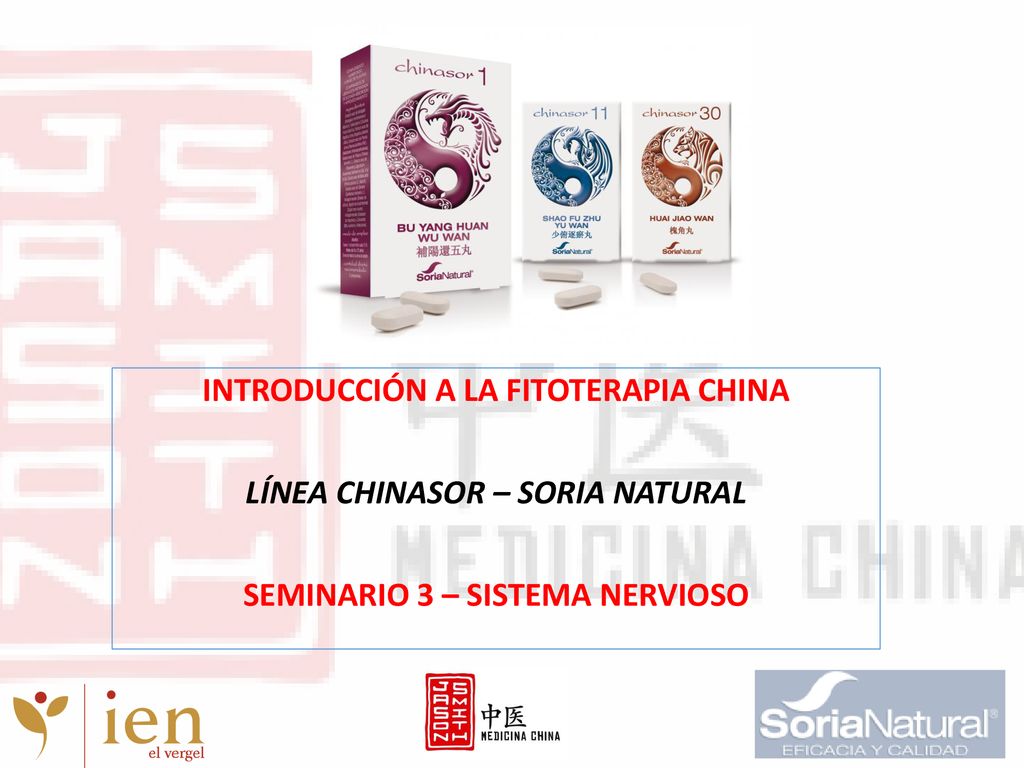 INTRODUCCIÓN A LA FITOTERAPIA CHINA LÍNEA CHINASOR – SORIA NATURAL
