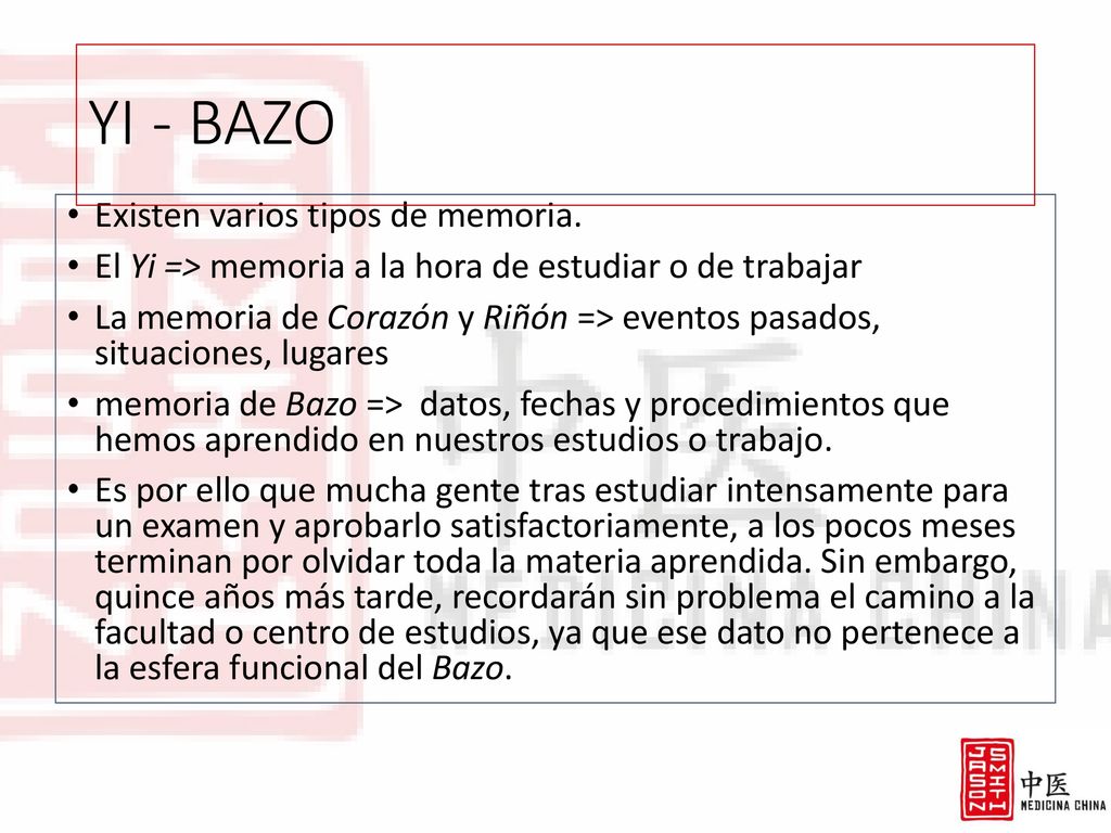 YI - BAZO Existen varios tipos de memoria.