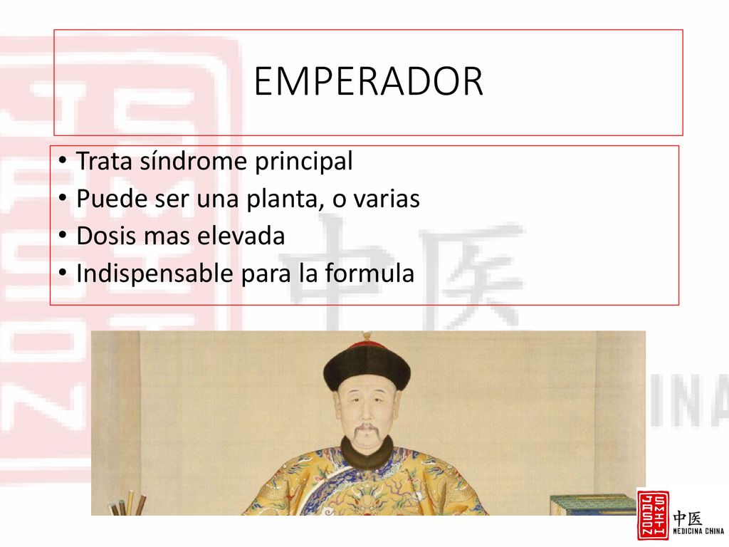 EMPERADOR Trata síndrome principal Puede ser una planta, o varias