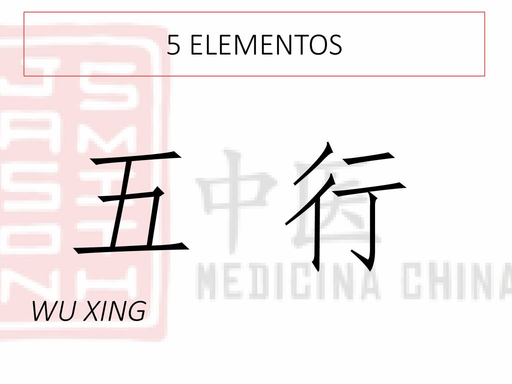 5 ELEMENTOS 五 行 WU XING