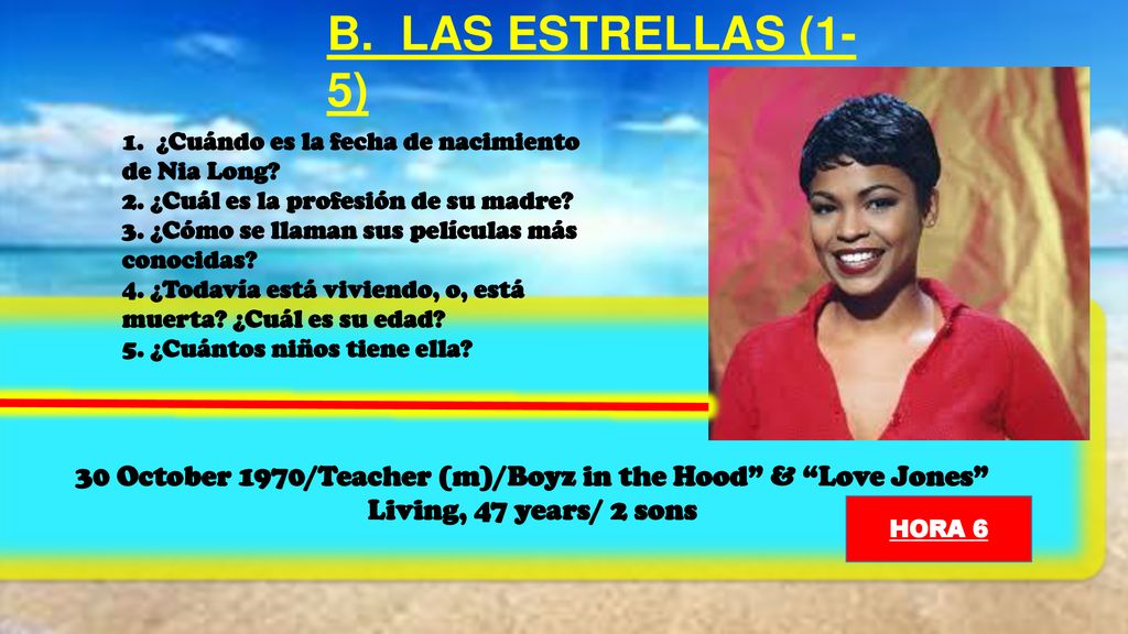 30 October 1970/Teacher (m)/Boyz in the Hood & Love Jones