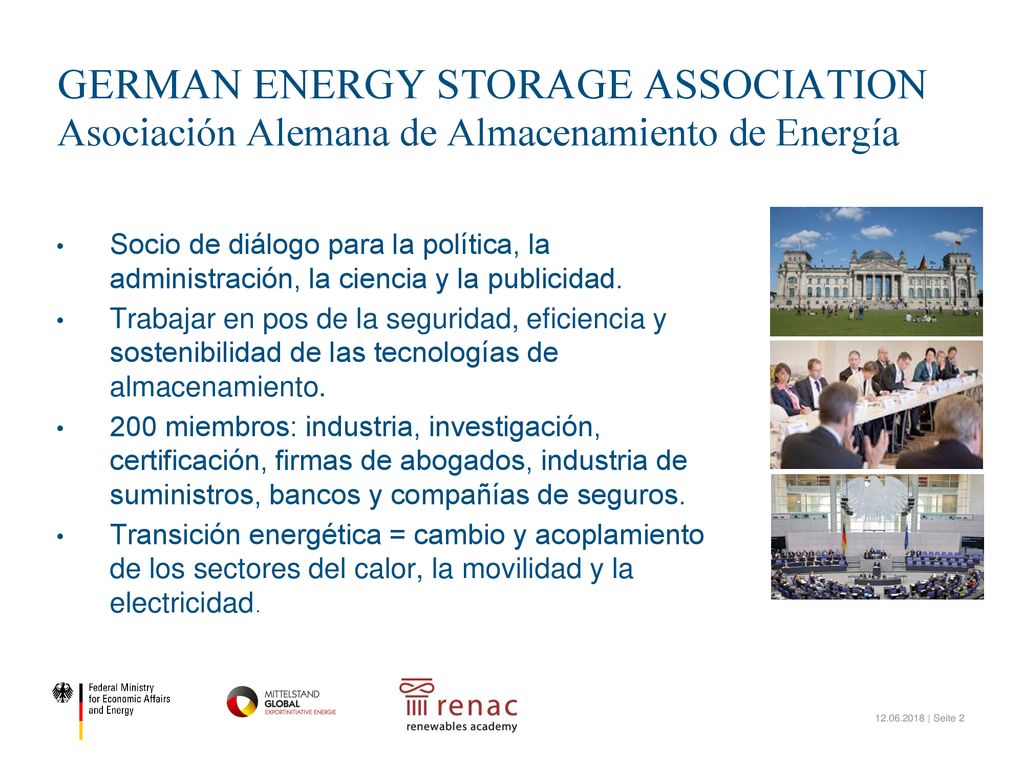 GERMAN ENERGY STORAGE ASSOCIATION Asociación Alemana de Almacenamiento de Energía
