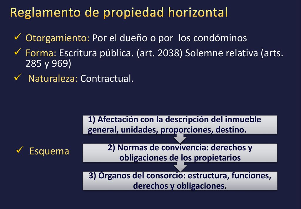 2) Normas de convivencia: derechos y obligaciones de los propietarios