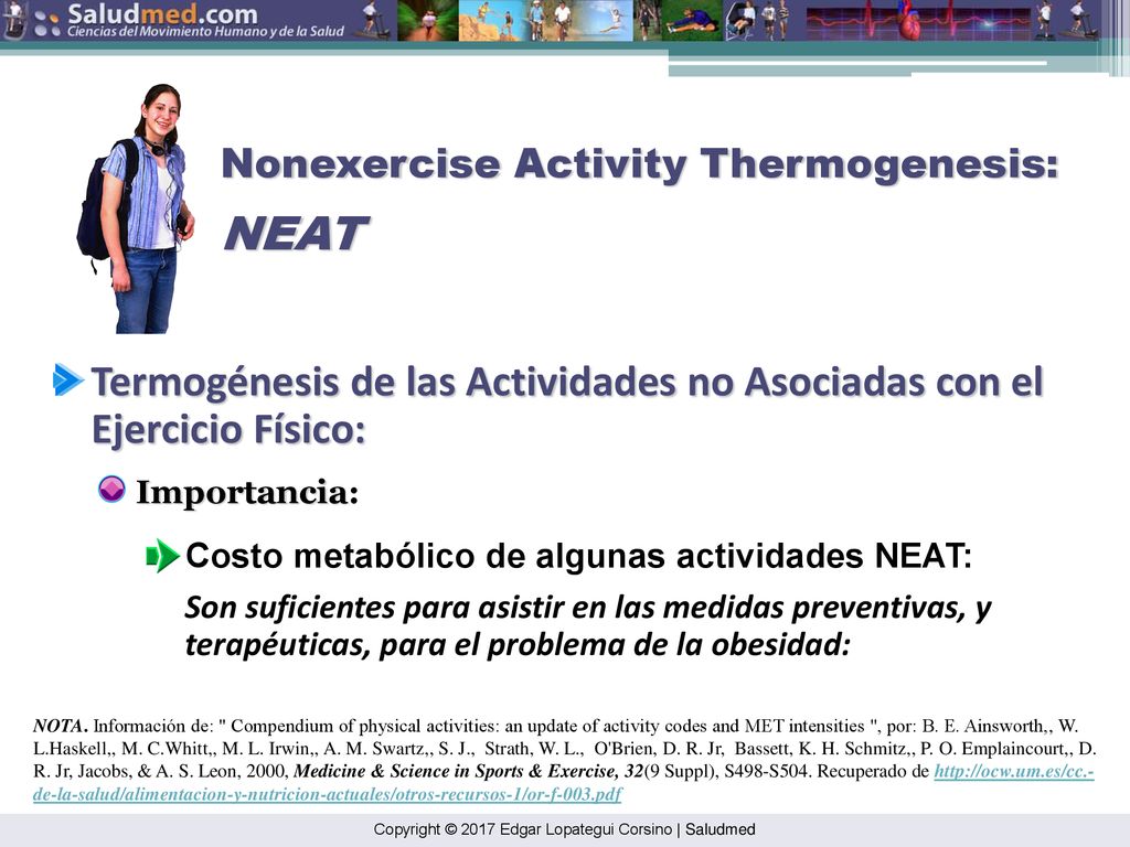 Termogénesis de las Actividades no Asociadas con el Ejercicio Físico:
