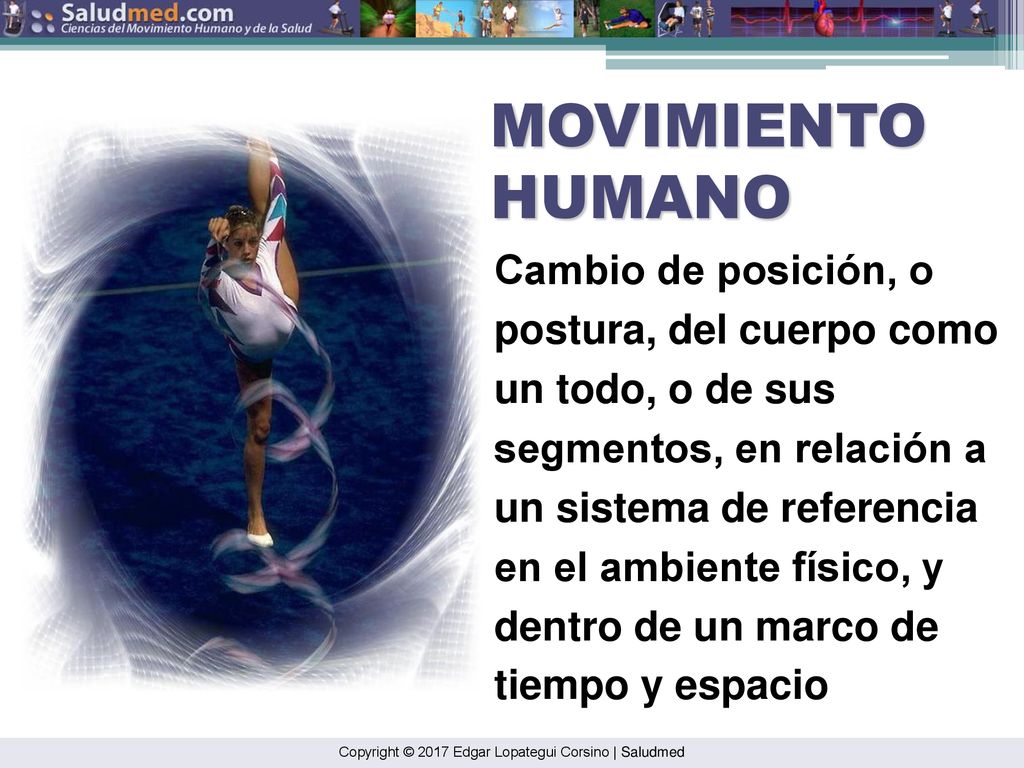 MOVIMIENTO HUMANO Cambio de posición, o postura, del cuerpo como