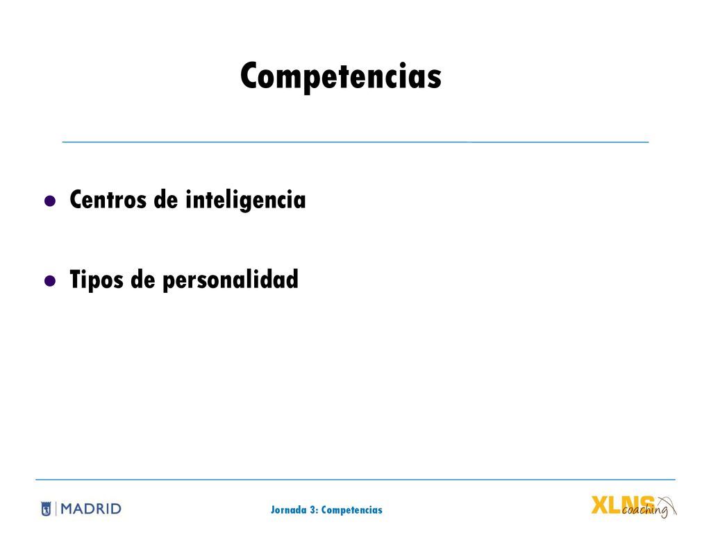 Competencias Centros de inteligencia Tipos de personalidad