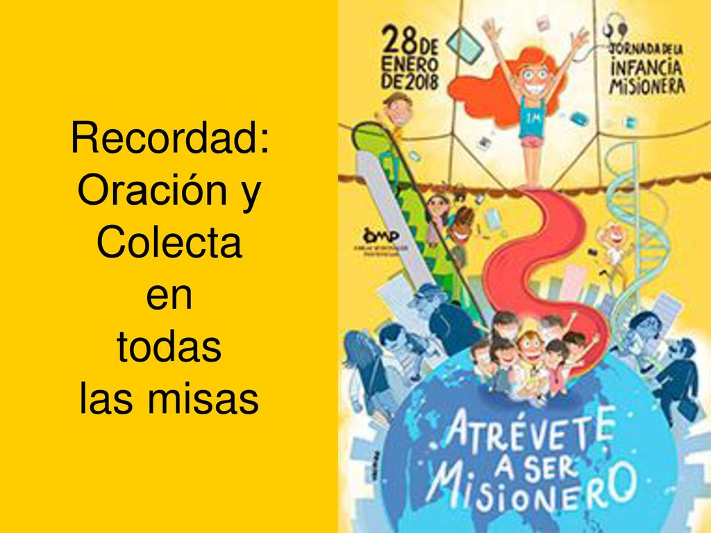 Recordad: Oración y Colecta en todas las misas